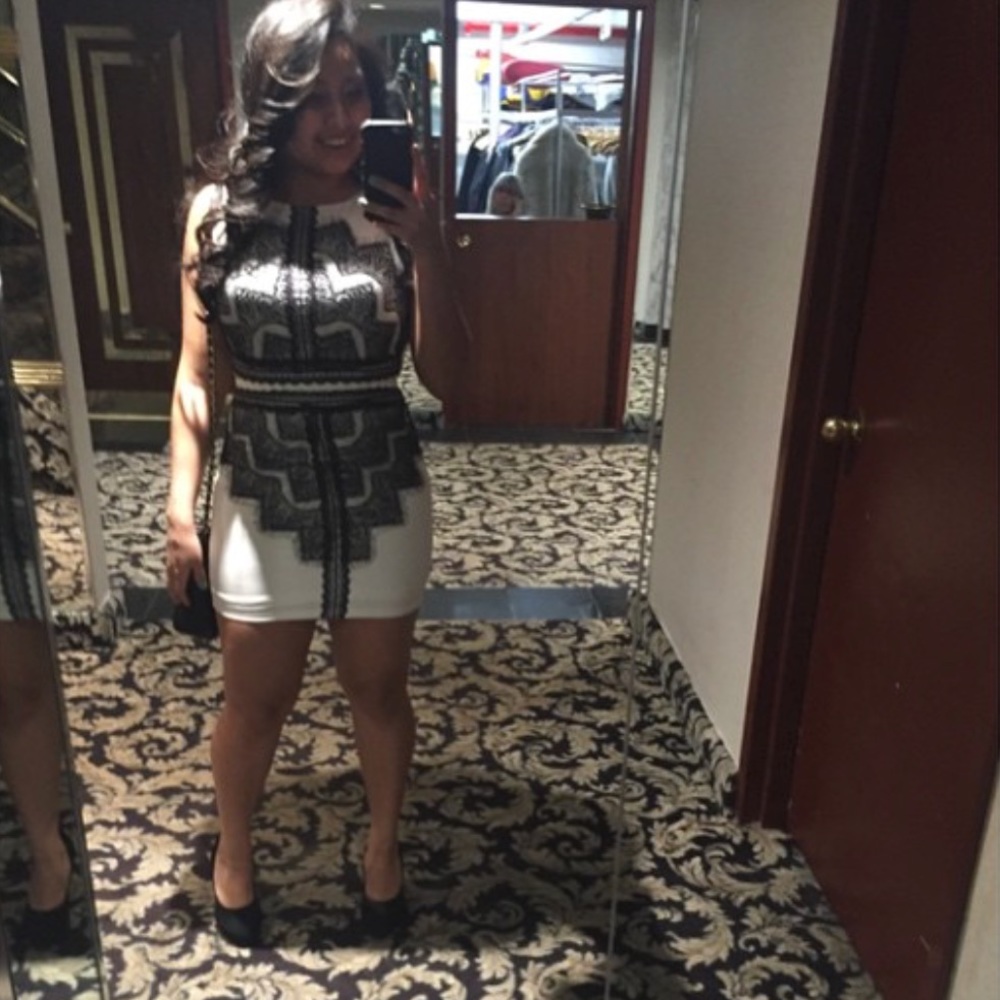 White print dress